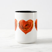 Tasse 2 Couleurs Rose Coeur brillant Orange (Centre)