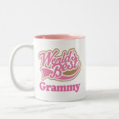 Tasse 2 Couleurs Rose de cadeau de Grammy (Gauche)