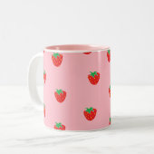 Tasse 2 Couleurs Rose de fraises (Devant gauche)