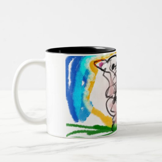 Tasse 2 Couleurs rose de jésus mort (Gauche)