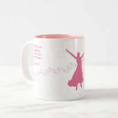 Tasse 2 Couleurs Rose de siloutte de culte (Devant gauche)