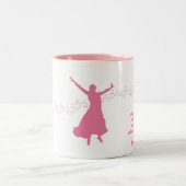 Tasse 2 Couleurs Rose de siloutte de culte (Centre)