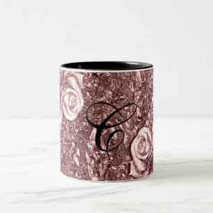 Tasse 2 Couleurs Rose Gold Chrome Liquide Métallisé Chic Glam
