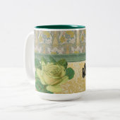 Tasse 2 Couleurs Rose jaune personnalisé (Devant gauche)