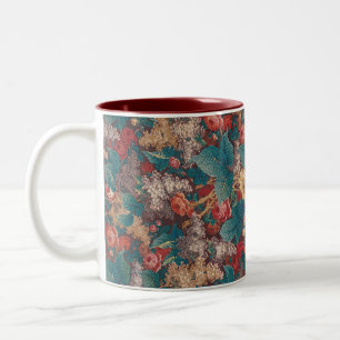 Tasse 2 Couleurs Rose, Lilac, Grand Jardin Vintage Feuille