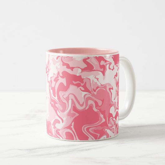Tasse 2 Couleurs Rose marbré (Devant droit)