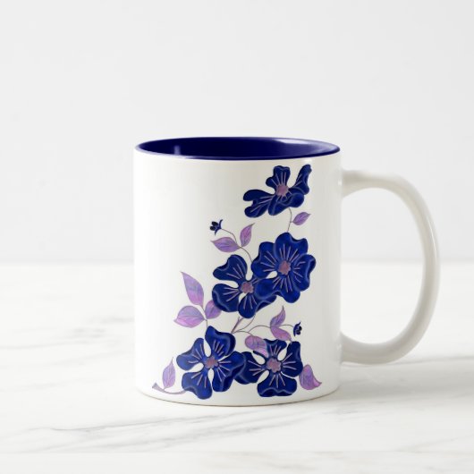 Tasse 2 Couleurs Rose pourpre sauvage (Droit)