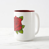 Tasse 2 Couleurs Rose rouge (Devant droit)