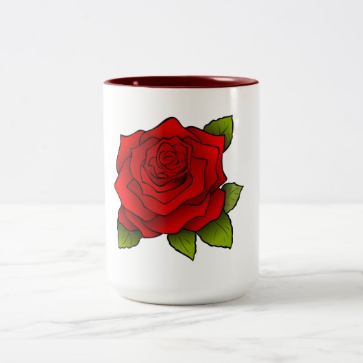 Tasse 2 Couleurs Rose rouge (Centre)