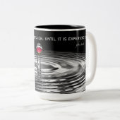 Tasse 2 Couleurs rose rouge en gouttelette d'eau avec citation (Devant droit)