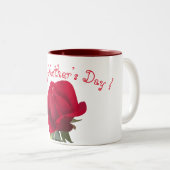 Tasse 2 Couleurs Rose rouge - fête des mères (Devant droit)