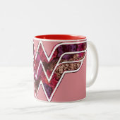 Tasse 2 Couleurs Rose rouge WW (Devant droit)