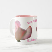 Tasse 2 Couleurs Rosebud rose Personnalisé (Devant gauche)