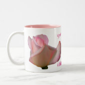 Tasse 2 Couleurs Rosebud rose Personnalisé (Gauche)