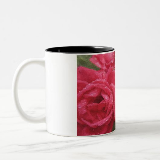 Tasse 2 Couleurs Roses à l'aquarelle (Gauche)