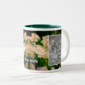 Tasse 2 Couleurs Roses Blanches Sauvages Roulants Ajouter Votre Pho (Devant droit)
