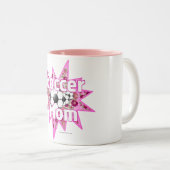 Tasse 2 Couleurs Roses de Soccer Mom (Devant droit)
