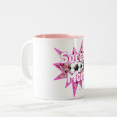 Tasse 2 Couleurs Roses de Soccer Mom (Devant gauche)
