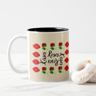 Tasse 2 Couleurs Roses et baisers