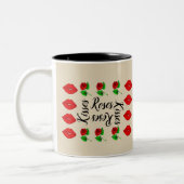 Tasse 2 Couleurs Roses et baisers (Gauche)
