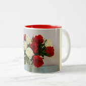Tasse 2 Couleurs Roses rouges et blancs (Devant droit)