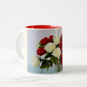 Tasse 2 Couleurs Roses rouges et blancs (Devant gauche)