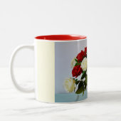 Tasse 2 Couleurs Roses rouges et blancs (Gauche)