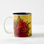 Tasse 2 Couleurs Roses rouges vintages (Gauche)