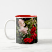 Tasse 2 Couleurs Roses trempés Personnalisés (Gauche)