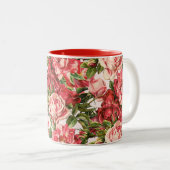 Tasse 2 Couleurs roses vintages mignons (Devant droit)