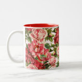 Tasse 2 Couleurs roses vintages mignons (Gauche)