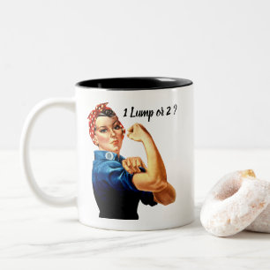 Tasse 2 Couleurs Rosie Le Riveter Votre Texte