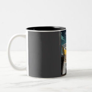 Tasse 2 Couleurs Rotterdam Le Pays-Bas Vintage Minimal Retro Tr