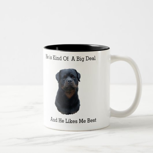 Tasse 2 Couleurs Rottweiler (Droit)