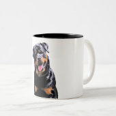 Tasse 2 Couleurs Rottweiler (Devant droit)
