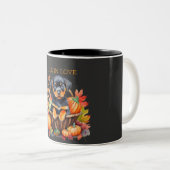 Tasse 2 Couleurs Rottweiler tombe amoureux (Devant droit)