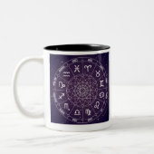 Tasse 2 Couleurs Roue d'astrologie Signes étoiles (Gauche)