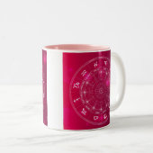 Tasse 2 Couleurs Roue d'astrologie Signes étoiles (Devant droit)