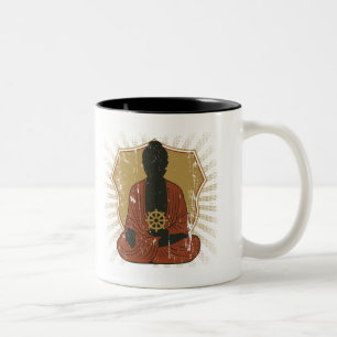 Tasse 2 Couleurs Roue méditante de Bouddha Dharma