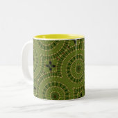 Tasse 2 Couleurs Roue verte Mandala / Grünes Rad Mandala (Devant gauche)