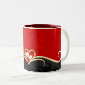 Tasse 2 Couleurs Rouge avec noir (Devant droit)