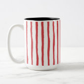 Tasse 2 Couleurs Rouge de bande minimale (Gauche)