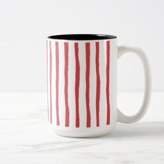 Tasse 2 Couleurs Rouge de bande minimale (Droit)