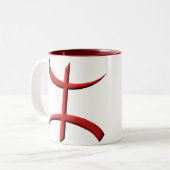 Tasse 2 Couleurs rouge de berber d'aza (Devant gauche)
