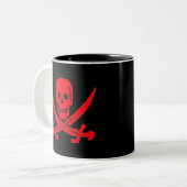 Tasse 2 Couleurs Rouge de Jack Rackham- (Devant gauche)