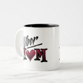Tasse 2 Couleurs Rouge de maman d'Uber (Devant gauche)
