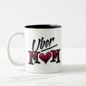 Tasse 2 Couleurs Rouge de maman d'Uber (Gauche)