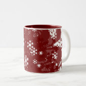 Tasse 2 Couleurs Rouge de tourbillonnement de neige (Devant droit)