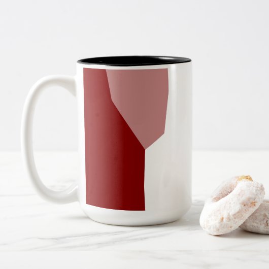 Tasse 2 Couleurs Rouge et blanc (Avec donut)