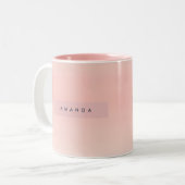 Tasse 2 Couleurs Rouge Pêche Chaud Pastel Personnalisé en dégradé (Devant gauche)